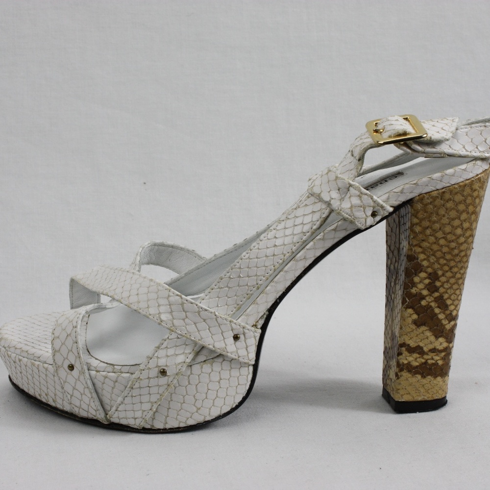 Charles David Leather Platform Sandals